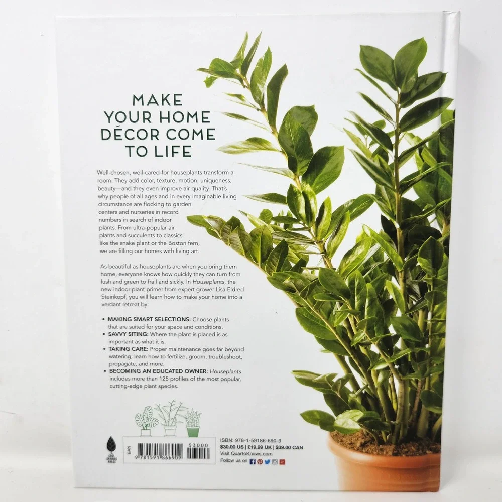 Houseplants Complete Guide Lisa Eldred Steinkopf Hardcover Book 9781591866909